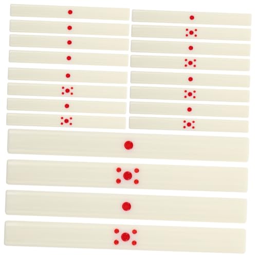 TOYANDONA 44 Stück Teiliges Mahjong Zubehör mit Roten Punkt wertungshölzern Langlebige Spielzubehör für Chinesische Mahjong Spieler Kompatibel mit Traditionellen Tischspielen Präzise von TOYANDONA