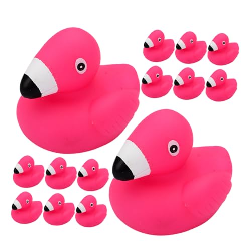 TOYANDONA 48 Stück Flamingo- Kinderspielzeug Badewanne Babybadewanne Badespielzeug Tierbadspielzeug -dusche-versorgung Wasserspielung Rosy Vinyl von TOYANDONA