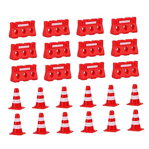 TOYANDONA 48 Stück Mini Straßenkegel Teiliges für Roten Kegeln und Roten Wasserbarrieren Pädagogisches Verkehrsspielzeug zur Kognitiver Fähigkeiten und Simulation von Verkehrsszenarien von TOYANDONA