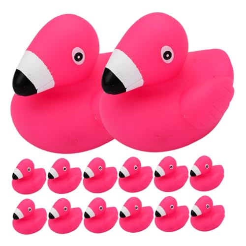 TOYANDONA 48 Stück Teiliges Flamingo Badespielzeug Bunte Wasserspielzeuge für Quiekende Bade Pooltiere Fördert Kreativität und Hand Augen koordination für Dusche Badewanne und Poolspaß von TOYANDONA