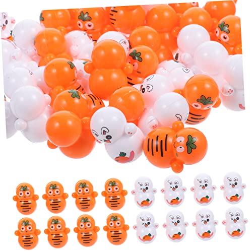 TOYANDONA Osterdekor Wackelspielzeug 48 Stück Wackelhasen-karottenspielzeuge Für Kinder von TOYANDONA