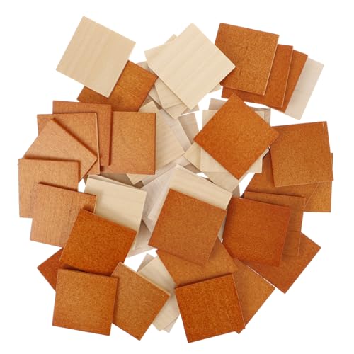 TOYANDONA Puppenhaus Miniatur Bodenbelag 48pcs Holz Mini Dielen Für Kreative Handwerk von TOYANDONA