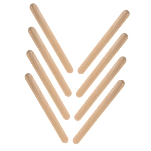 TOYANDONA 4Paare Holz Rhythmusstäbe Musikinstrument für Orff Percussion Instrumente für Vorschulerziehung und Interaktive Klassenzimmeraktivitäten von TOYANDONA