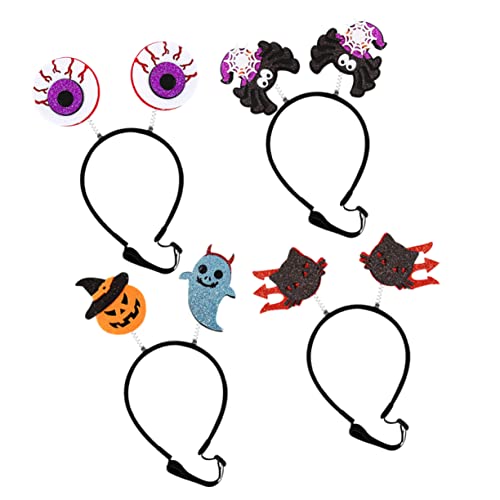 TOYANDONA 4Stücke Halloween Haustier Stirnbänder Verstellbare Kopfbedeckungen für Hexenhut Katzentrident Augenball und Kürbisgeist für Halloween Feiern und Cosplay TOYANDONA 4Stücke Halloween Haustier Stirnbänder Verstellbare Kopfbedeckungen für Hexenhut Katzentrident Augenball und Kürbisgeist für Halloween Feiern und Cosplay von TOYANDONA
