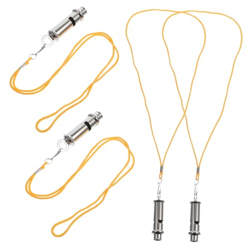 TOYANDONA 4stücke Hochton Metallpfeifen Für Outdoor-sportarten Tragbare Trillerpfeifen Für Fußball-training Für Schiedsrichter Und Trainer Leicht Und Praktisch von TOYANDONA