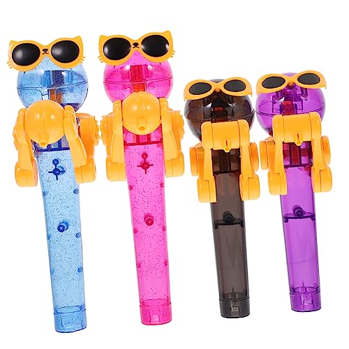 TOYANDONA 4Stücke Lollipop Roboter Halter Lustiges Kinderspielzeug für Kleinkinder für Kinderpartys und Geburtstagsfeiern Farbenfrohes Design mit Einfachem Gebrauch von TOYANDONA