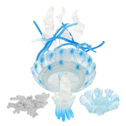 TOYANDONA 4 Stück Quallenfiguren Modell Künstliche Quallen aus Kunststoff für Kinder Interaktives Lernspielzeug zur Kognitiven Entwicklung im Quallenaquarium von TOYANDONA