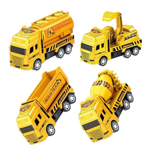 TOYANDONA 4Stücke Rückzieh Spielzeugautos für Cartoon BAU LKW und Bagger Kunststoffspielzeug für Feinmotorik und Kreativität Unterwegs und Draußen TOYANDONA 4Stücke Rückzieh Spielzeugautos für Cartoon BAU LKW und Bagger Kunststoffspielzeug für Feinmotorik und Kreativität Unterwegs und Draußen von TOYANDONA