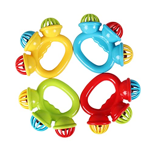 TOYANDONA 4Stücke Teiliges Handbellenspielzeug für Pädagogisches Musikinstrument für Junge Mädchen zur des Rhythmusgefühls Farben Zufällig Langlebig und Praktisch von TOYANDONA