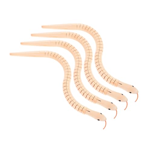 TOYANDONA 4Stücke Wackelschlangen aus Holz Flexibles für Kreative Bemalbares Schlangenspielzeug Künstlerischen Entwicklung und Fantasievollen TOYANDONA 4Stücke Wackelschlangen aus Holz Flexibles für Kreative Bemalbares Schlangenspielzeug Künstlerischen Entwicklung und Fantasievollen von TOYANDONA