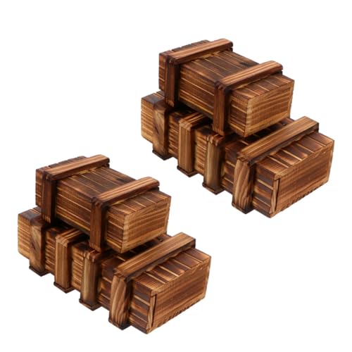 TOYANDONA 4er-Packung Doppelte Offene DREI Offene Magische Box Kinderspielzeug Geheime Schublade Für Kind Boxen Mit Schubladen Geheimer Puzzle-Fall Puzzle-schubladenboxen Hölzern TOYANDONA 4er-Packung Doppelte Offene DREI Offene Magische Box Kinderspielzeug Geheime Schublade Für Kind Boxen Mit Schubladen Geheimer Puzzle-Fall Puzzle-schubladenboxen Hölzern von TOYANDONA