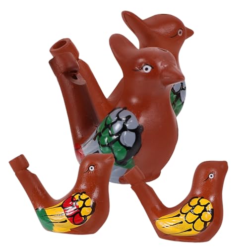 TOYANDONA 4er Set Handgemalte Keramische Wasservogel Pfeifen Kreatives Mit Warbling Effekt Für Badespaß Und Musikalisches Spiel Zufälliger Stil von TOYANDONA