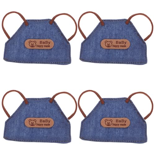 TOYANDONA 4er-Set Puppenschürzen: Mini Jeansschürze für 10 cm Puppen – Kleidung und Accessoires zum Anziehen – Puppenhaus Zubehör TOYANDONA 4er-Set Puppenschürzen: Mini Jeansschürze für 10 cm Puppen – Kleidung und Accessoires zum Anziehen – Puppenhaus Zubehör von TOYANDONA