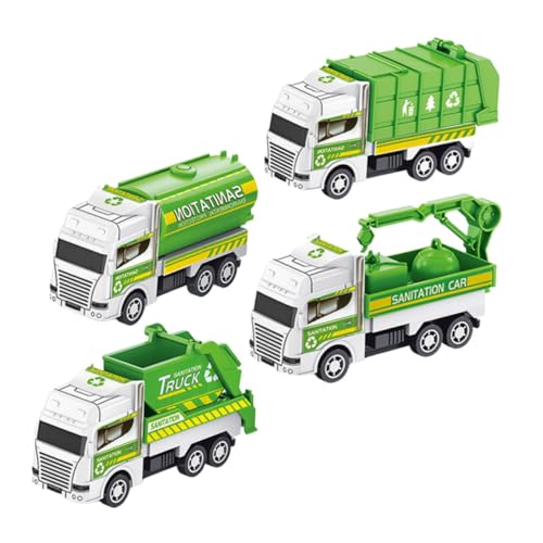 TOYANDONA 4er Set üllwagen Für Simulation üllfahrzeuge Abfallwagen Modelle Zufällige Designs LKW Für Jungen Und ädchen Ab 3 Jahren von TOYANDONA
