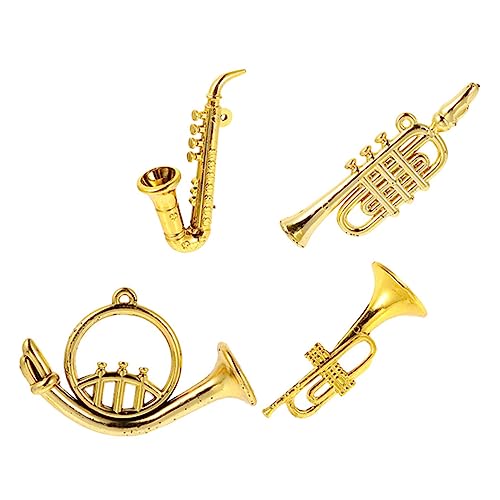 TOYANDONA 4pcs Miniatur Instrument Modelle Kunststoff Jungen Und Mädchen Spielzeug Für Puppenhaus Simulation Blasinstrumente von TOYANDONA