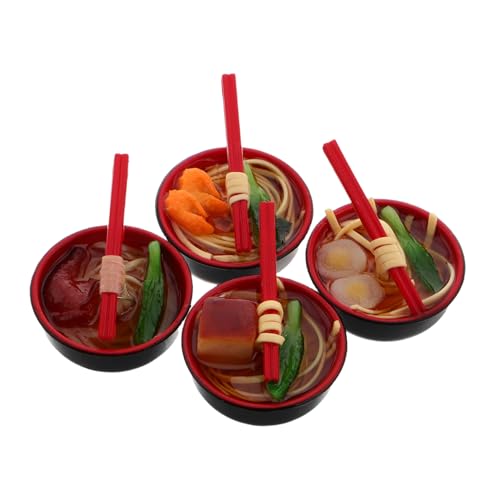 TOYANDONA 4pcs Simulation Lebensmittel Realistische Lebensmittel Requisiten Miniaturnudelmodell Food Ornament Mini House Kitchen Accessoires Tun Spielen Lebensmittelmodell von TOYANDONA