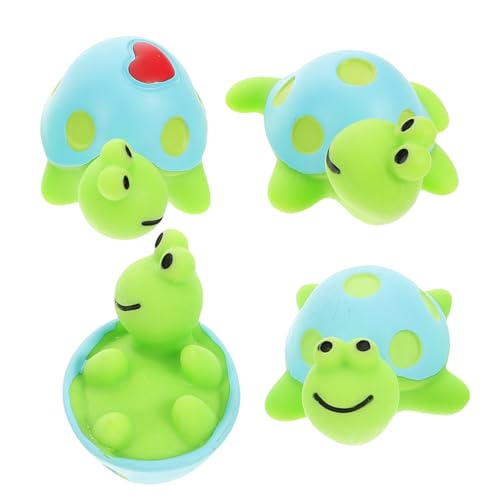 TOYANDONA 4stücke Mini-schildkröte Aus Kunstharz Kleine Schildkrötenfigur Als Laptop Und Pc-Dekoration Auto-dekor Und Schreibtisch-Accessoire Von Ornament Für Regal Und Armaturenbrett von TOYANDONA