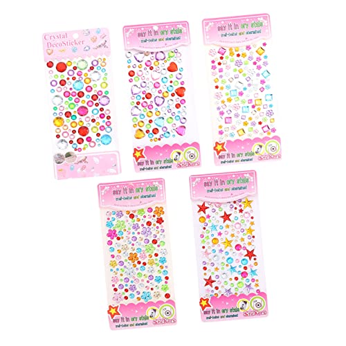 TOYANDONA 5 Blätter Aufkleber Aus Acryl Flatback-diamanten Edelsteine ​​Aufkleber Stick Flatback Strasssteine Acryl-Flatback-Edelsteine Handgefertigte Accessoires Bastelzubehör Selber von TOYANDONA