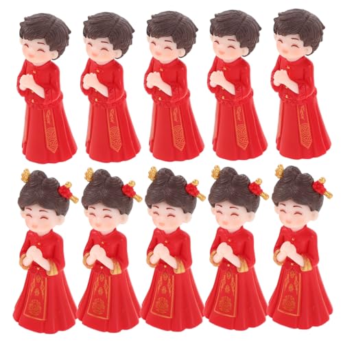 TOYANDONA 5 Paar Mikrolandschaftsdekoration Chinesische Hochzeitstortenaufsatz Traditionelle Brautpaarstatue Braut Und Bräutigam Statue Ehesegensfigur Chinesische Paare Rotes Pvc TOYANDONA 5 Paar Mikrolandschaftsdekoration Chinesische Hochzeitstortenaufsatz Traditionelle Brautpaarstatue Braut Und Bräutigam Statue Ehesegensfigur Chinesische Paare Rotes Pvc von TOYANDONA