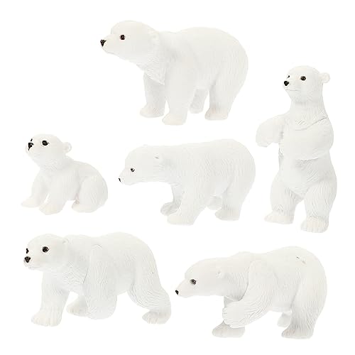 TOYANDONA 5 Sätze Eisbären Figuren Resin Niedliche Deko Für Mikrolandschaften Und Garten Tierornamente Für Puppenhäuser 6 Stück * 5 TOYANDONA 5 Sätze Eisbären Figuren Resin Niedliche Deko Für Mikrolandschaften Und Garten Tierornamente Für Puppenhäuser 6 Stück * 5 von TOYANDONA