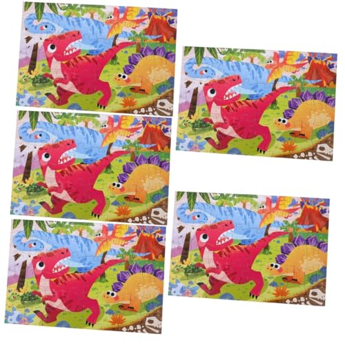 TOYANDONA 5 Sätze kinderpuzzle gewebte Armbänder Ohrringrohlinge aus Edelstahl Kinder rätsel Spielzeug lustiges Rätsel Puzzles für Kleinkinder im Alter von 1-3 Jahren Papier Requisiten von TOYANDONA