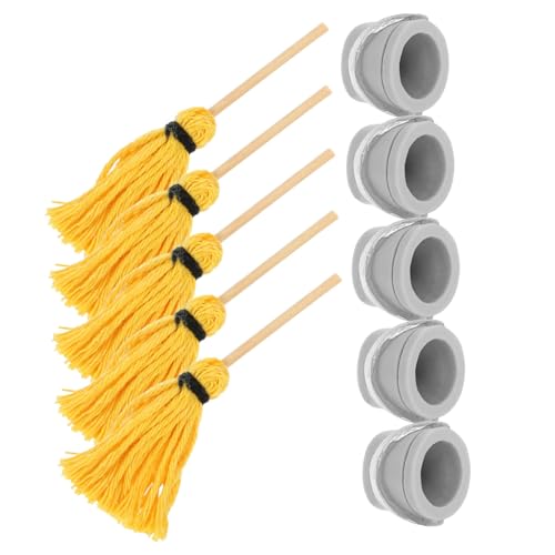 TOYANDONA 5 Sätze Mini-Mopp Bausätze Tragbarer Tester Tippen Sie auf Filter Teile hühner gieskanne kinderspielzeug Mini-Eimer-Mopp-Kit kleine Hauswischeimer Holz Yellow TOYANDONA 5 Sätze Mini-Mopp Bausätze Tragbarer Tester Tippen Sie auf Filter Teile hühner gieskanne kinderspielzeug Mini-Eimer-Mopp-Kit kleine Hauswischeimer Holz Yellow von TOYANDONA
