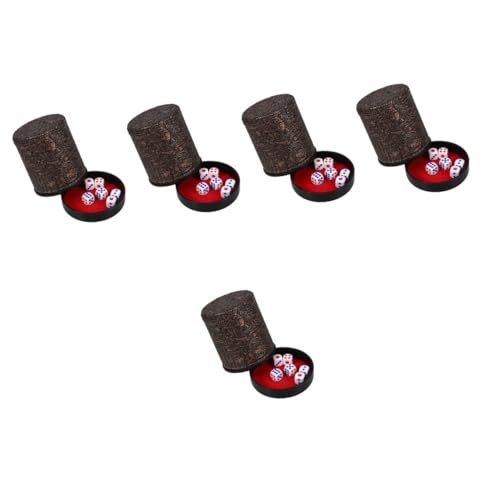 TOYANDONA 5 Sätze Schallgedämpfter Würfelbecher Würfelstapelbecher Würfelbecher Mit Würfeln Ktv Würfelbecher Bar Requisiten Würfel Shaker Halter Spiel Requisiten Party-würfelbecher Abs von TOYANDONA