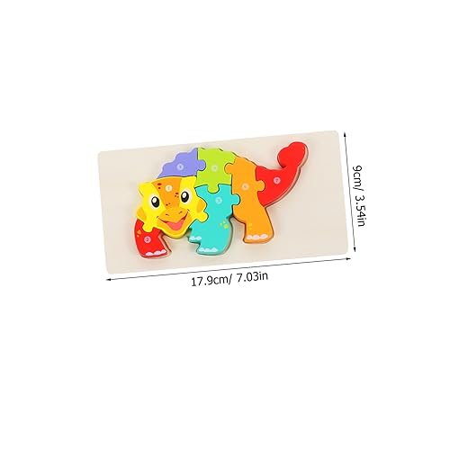 TOYANDONA 5 Sätze Teiliges Holz Puzzle für Pädagogisches Lernspielzeug mit Bunten Formen Sicher ohne Scharfe Kanten Fördert Hand Auge Koordination und Feinmotorik für Vorschule und Frühe von TOYANDONA