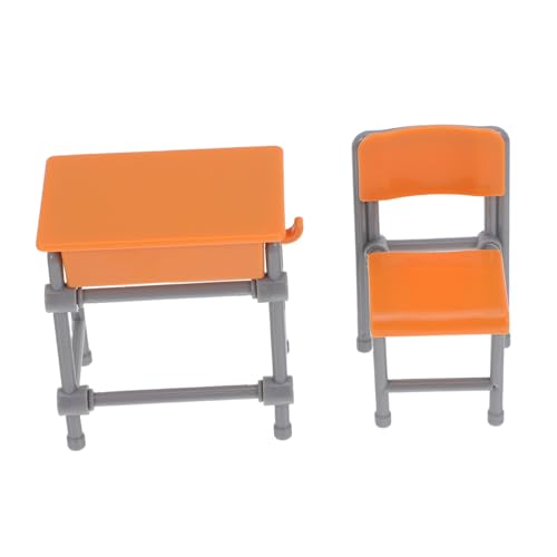 TOYANDONA 5 Sätze Teiliges Miniatur Schulmöbel Set aus Kunststoff mit Realistischer Verarbeitung Miniatur Schreibtisch und Stuhl für Puppenhaus Kreatives Lernspielzeug und Dekorative TOYANDONA 5 Sätze Teiliges Miniatur Schulmöbel Set aus Kunststoff mit Realistischer Verarbeitung Miniatur Schreibtisch und Stuhl für Puppenhaus Kreatives Lernspielzeug und Dekorative von TOYANDONA