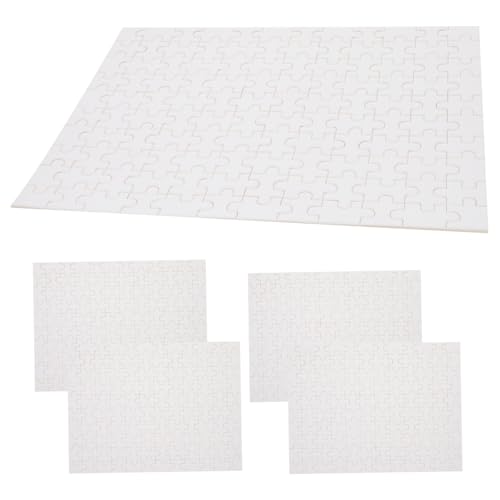 TOYANDONA 5 Satz Blanko Holzpuzzle Sublimationspuzzle mit Thermotransfer Leere Puzzleteile für DIY Kreativität Personalisierbar für Geburtstag Familienaktivitäten Kreative Malvorlagen von TOYANDONA
