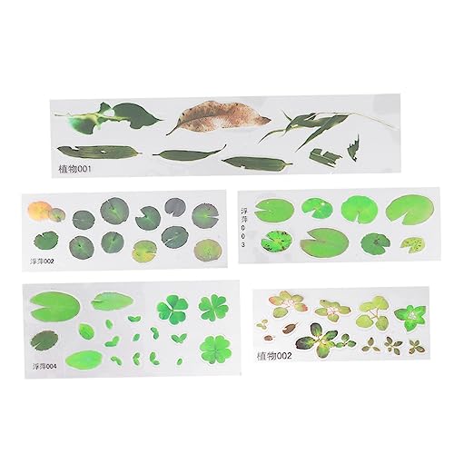 TOYANDONA 5 Stck. 3D-Simulationsaufkleber bastelmaterial bastel Materialien DIY-Dekorationsmaterialien DIY handgefertigte Materialien Entengrütze-Aufkleber pflanzenmaterial Aufkleber von TOYANDONA