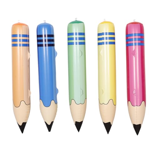 TOYANDONA 5 Stück Aufblasbare Riesen Bleistifte Dekoration Jumbo Bleistift Spielzeuge für Schulanfang Abschlussfeier und Kindergeburtstage Bunte Luftballons für Kreative Partys und TOYANDONA 5 Stück Aufblasbare Riesen Bleistifte Dekoration Jumbo Bleistift Spielzeuge für Schulanfang Abschlussfeier und Kindergeburtstage Bunte Luftballons für Kreative Partys und von TOYANDONA