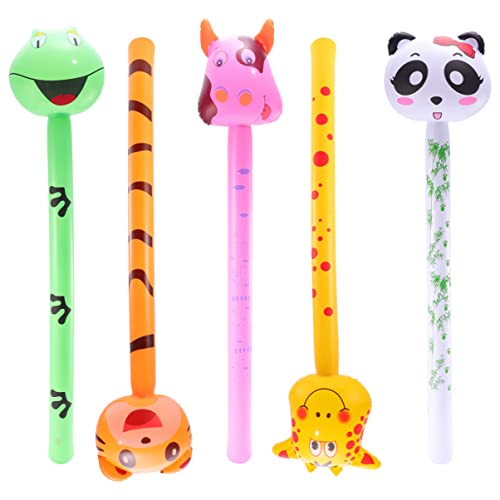 TOYANDONA 5stücke Aufblasbare Tier-spielzeuge Für Junge Mädchen Pvc Lustige Lange Sticks Spielzeuge Für Partys Sicher Und Schnell Aufblasbar Perfektes Für Kreative Spiele von TOYANDONA