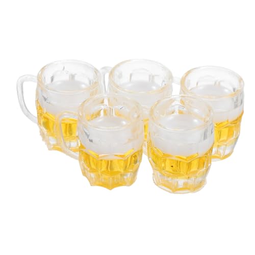 TOYANDONA 5 Stück Detailreiche Mini Bierbecher für Puppenhaus Dekoration Kreative Spielzeuge und Mikrolandschaftszubehör aus Robustem Harz TOYANDONA 5 Stück Detailreiche Mini Bierbecher für Puppenhaus Dekoration Kreative Spielzeuge und Mikrolandschaftszubehör aus Robustem Harz von TOYANDONA