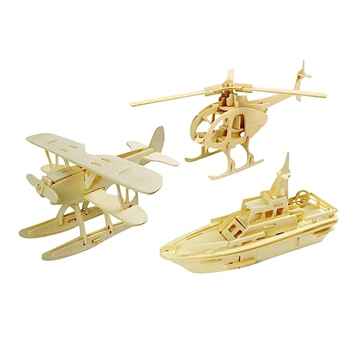 TOYANDONA 5 Stück Dreidimensionales 3D-holzpuzzle Holzpuzzles Für Flugzeugpuzzles Aus Holz 3D-Puzzles Für Kinderpuzzles Aus Holz Bambus von TOYANDONA