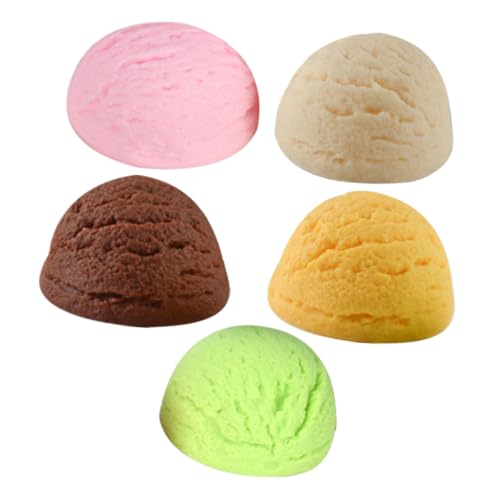 TOYANDONA 5 Stück Eismodell dekoringe ziernieten Dekorative Eiscreme-Kugeln Eiscreme-Attrappe Bar-Dekoration Requisiten für Eiscreme-Displays Eiskugeln-Modell kleine Eiscreme-Requisite PVC von TOYANDONA