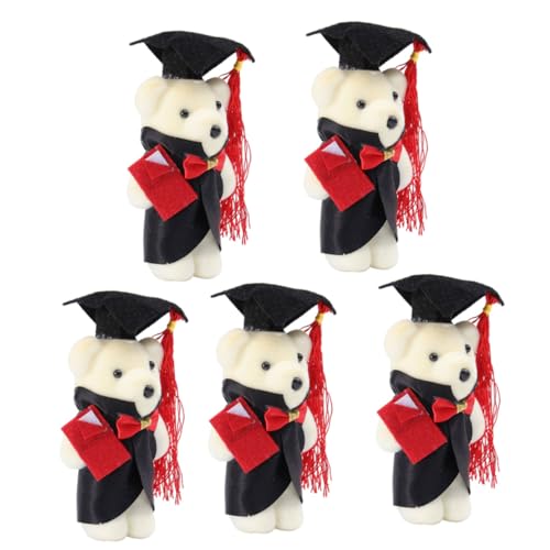 TOYANDONA Entzückender Bär Zum Schulabschluss Stofftier 12 cm Hoch Stehender Bär Blumenstrauß Dekoration Für Den Schulabschluss von TOYANDONA