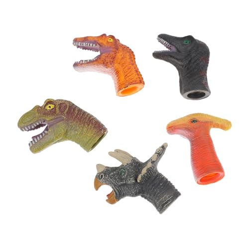 TOYANDONA 5 Stück Handpuppenspielzeug interaktives weihnachtsspielzeug ab 1 Jahr Junge lernspielzeug kreative Fingerpuppen Dinosaurier-Puppen- Plastik von TOYANDONA