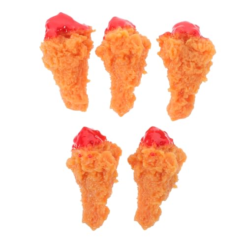 TOYANDONA 5 Stück Hühnerbein-Anhänger küchendekoration Kitchen Decoration bastelzeug gefälschtes Lebensmittelmodell Faux-Food-Modell Lebensmitteldekor künstliches Hühnerbein PVC von TOYANDONA