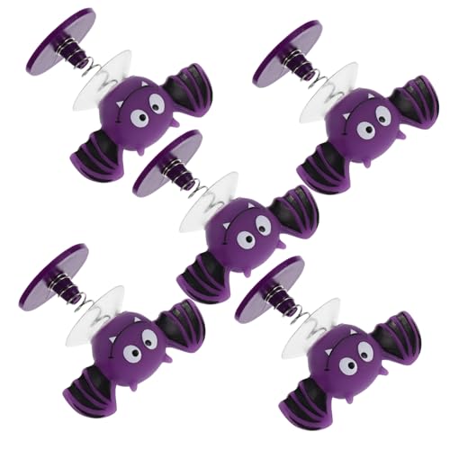 TOYANDONA 5 Stück Hüpfende Fledermausfigur federnd Massenspielzeug Neon Halloween Dekoration Desktop- für das Heimbüro Springendes Eisen Violett TOYANDONA 5 Stück Hüpfende Fledermausfigur federnd Massenspielzeug Neon Halloween Dekoration Desktop- für das Heimbüro Springendes Eisen Violett von TOYANDONA