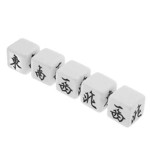 TOYANDONA 5 Stück Mahjong Würfel Windrichtung Acryl Würfelspiel Zubehör mit Abgerundeten Kanten für Party Spiele Familien und Freunde Kompakt und Langlebig TOYANDONA 5 Stück Mahjong Würfel Windrichtung Acryl Würfelspiel Zubehör mit Abgerundeten Kanten für Party Spiele Familien und Freunde Kompakt und Langlebig von TOYANDONA