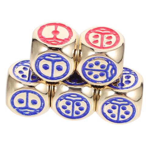TOYANDONA 5-teiliges Marienkäfer-würfelset – 16 Mm Metallwürfel Mit Abgerundeten Ecken – Ideal Für Brettspiele Und Partyunterhaltung von TOYANDONA