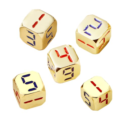 TOYANDONA 5 Stück Metall Würfel mit Abgerundeten Ecken Goldfarbene Zahlenwürfel Robustes Spielzubehör für Brettspiele Party und Matheunterricht Wiederverwendbar und Tragbar TOYANDONA 5 Stück Metall Würfel mit Abgerundeten Ecken Goldfarbene Zahlenwürfel Robustes Spielzubehör für Brettspiele Party und Matheunterricht Wiederverwendbar und Tragbar von TOYANDONA