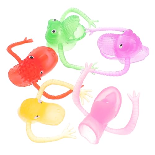 TOYANDONA Mini-Dinosaurier-Monster-fingerpuppen-Set 5-teilig Weicher Kunststoff Tier-handpuppen Spielzeug Für Kleinkinder Kinder Party- von TOYANDONA
