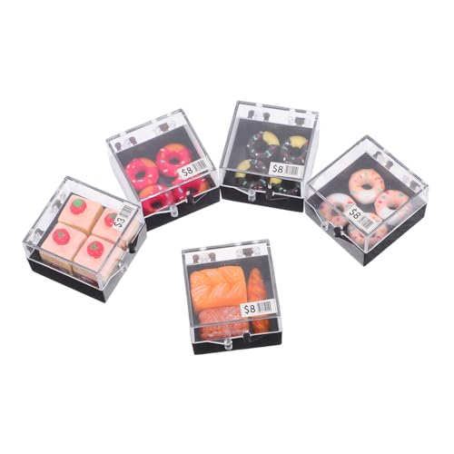 TOYANDONA 5 Stück Mini -kuchenmodell Dessert-simulationsmodell Kleine Kuchen Miniaturfutter Realistischer Kuchen Mini Spiel Essen -Harz -Essen Realistischer Künstlicher Plastik von TOYANDONA