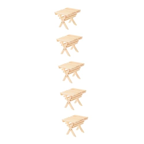 TOYANDONA 5 Stück Miniatur Klapp Couchtisch Mini Verzierungen Miniatur Möbel Zubehör Mini Möbel Modell Mini Möbel Tisch Modell Miniatur Holztisch Mini Tisch von TOYANDONA