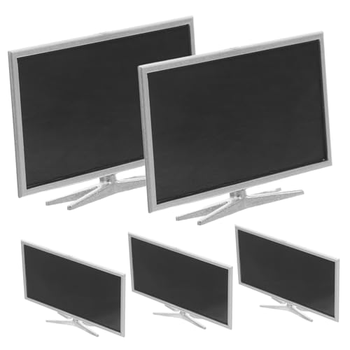 TOYANDONA 5 Stück Miniatur Puppenhaus Fernseher Realistische LCD Bildschirme Detailreiche Plastik Miniatur für Puppenhaus Dekoration Leichtes Design Langlebige Accessoires von TOYANDONA