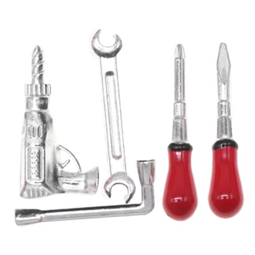 TOYANDONA 5 Stück Puppenhaus Zubehör mit Elektroschrauber Schraubendreher und Schraubenschlüssel Realistische Reparaturwerkzeuge für Puppenhaus Spiel TOYANDONA 5 Stück Puppenhaus Zubehör mit Elektroschrauber Schraubendreher und Schraubenschlüssel Realistische Reparaturwerkzeuge für Puppenhaus Spiel von TOYANDONA