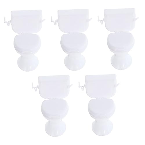 TOYANDONA 5 Stück Puppentoilette tragbares Töpfchen für Kleinkinder Toiletten-Training Kleinkind -Toilettensitz Puppenhausbad Babytopf Toilette für Minihaus Mini -Töpfchen Plastik Weiß TOYANDONA 5 Stück Puppentoilette tragbares Töpfchen für Kleinkinder Toiletten-Training Kleinkind -Toilettensitz Puppenhausbad Babytopf Toilette für Minihaus Mini -Töpfchen Plastik Weiß von TOYANDONA