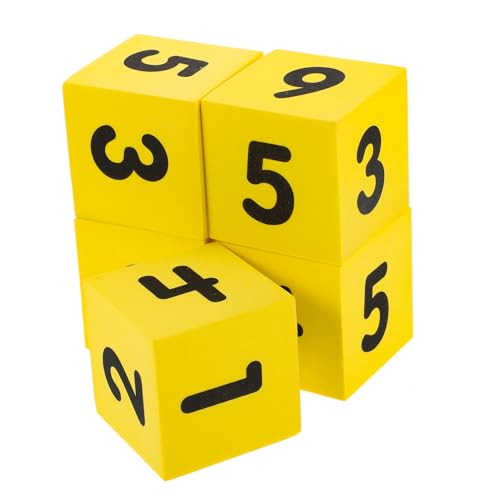 TOYANDONA 5 Stück Schaumwürfel kinderspielzeug für Children Toys Lernspielzeug hühner brettspiel Partywürfel -Stütze Würfelspiel Eva Yellow TOYANDONA 5 Stück Schaumwürfel kinderspielzeug für Children Toys Lernspielzeug hühner brettspiel Partywürfel -Stütze Würfelspiel Eva Yellow von TOYANDONA